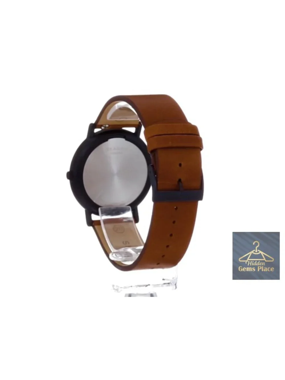 Minimalist Stainless Steel Quartz Watch with Leather Strap